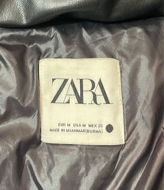 Chaqueta bomber cuero negra