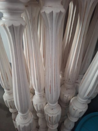 Baranda de escalera de madera