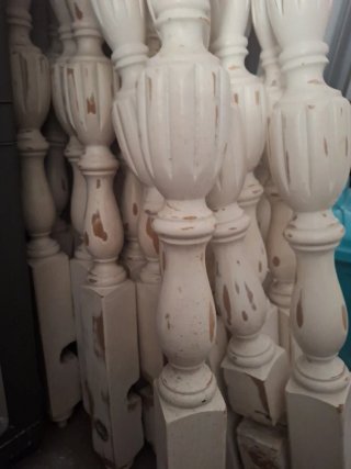 Baranda de escalera de madera