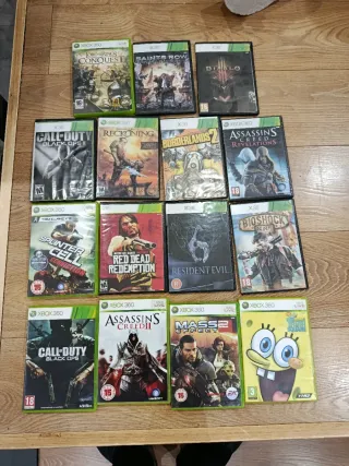 Xbox 360 Negra + 4 Mandos + Juegos