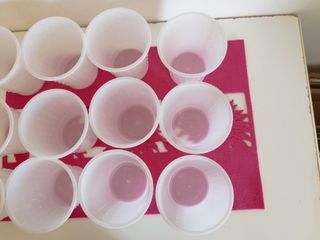 Set 12 Bicchieri Plastica Satinata Vintage