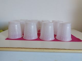 Set 12 Bicchieri Plastica Satinata Vintage
