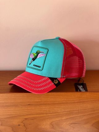Gorra Hummer Colibrí Rosa y Turquesa