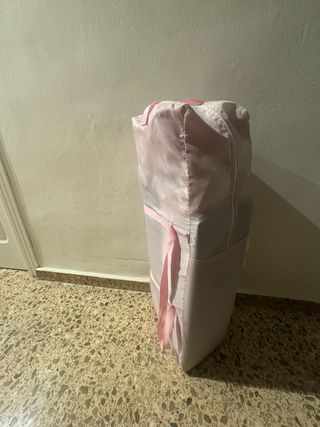 Cuna de viaje rosa