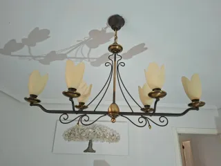 Lámpara de techo vintage - 5 brazos estilo tulipán