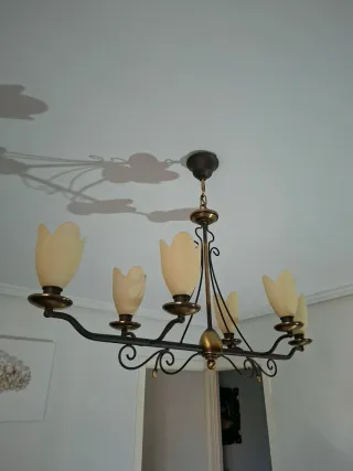 Lámpara de techo vintage - 5 brazos estilo tulipán