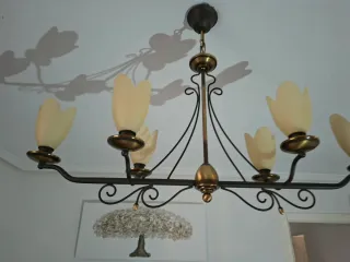 Lámpara de techo vintage - 5 brazos estilo tulipán