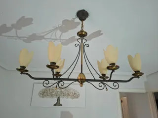 Lámpara de techo vintage - 5 brazos estilo tulipán