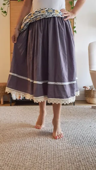 Falda 75cm y delantal casera, regional, huertana