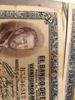 2 Billetes 25 Pesetas Banco de España 1926