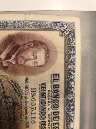 2 Billetes 25 Pesetas Banco de España 1926