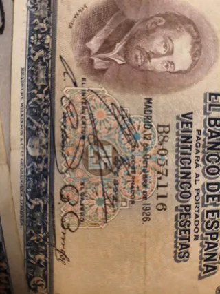 2 Billetes 25 Pesetas Banco de España 1926