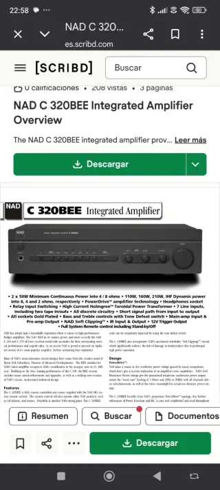 NAD C-320BEE AMPLIFICADOR + TUNER  C-422