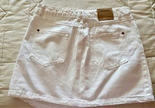 Falda vaquera blanca desgastada T.38
