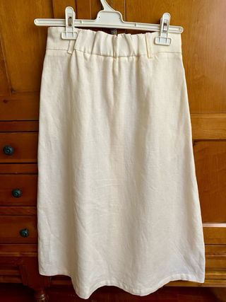 Falda Indi&Cold Lino Blanca Talla XS