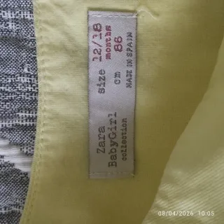 Buzo Zara amarillo 18 meses