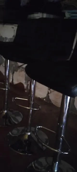 3 Sgabelli Alti Neri