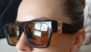 Gafas de sol mujer marrones y doradas