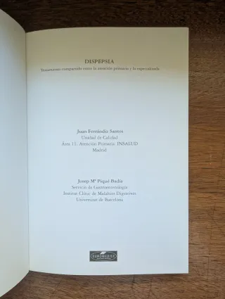Dispepsia. Tratamiento compartido entre la aten...
