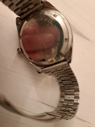 Reloj Oscar Vintage Hombre Plata Blanco