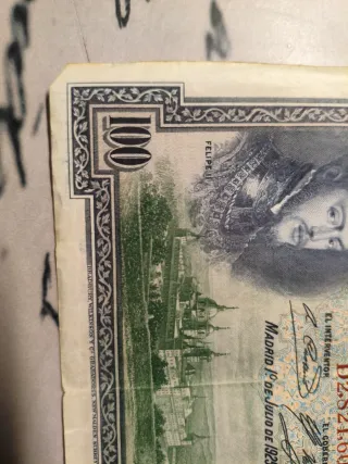Billete 100 Pesetas España 1925 Felipe II