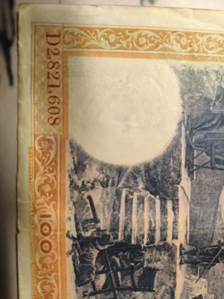 Billete 100 Pesetas España 1925 Felipe II