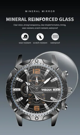 Reloj Yashun Hombre Negro y Marrón