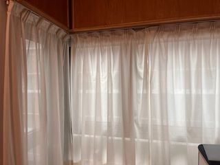 Cortinas beige de tela