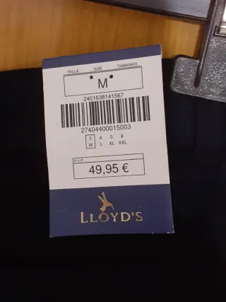 PANTALÓN LARGO DE HOMBRE LLOYD'S TALLA M NUEVO Con