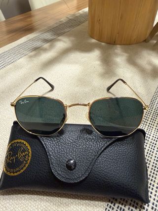 Ray-Ban Hexagonal Gafas de Sol Doradas unisex