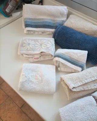 Set Asciugamani Usatissimi  Cotone Blu Bianco