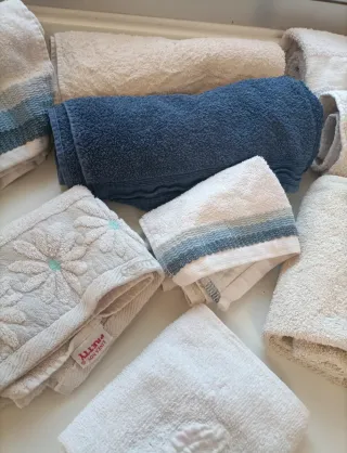 Set Asciugamani Usatissimi  Cotone Blu Bianco