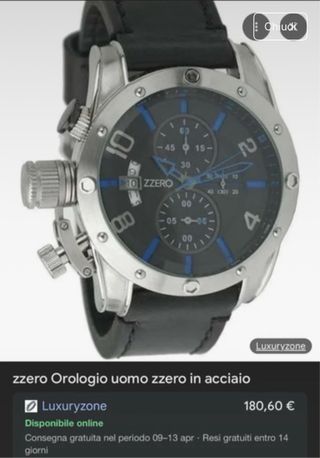 Orologio Zzero Exclusive Blu/Argento
