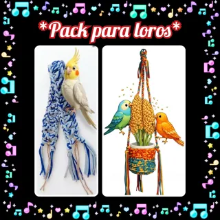 Pack para agapornis/pájaros/periquitos/loros