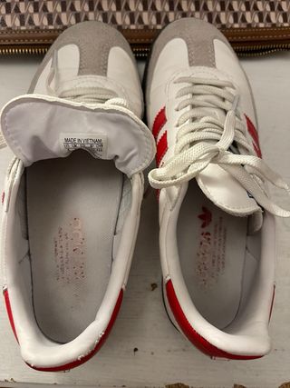 Zapatillas Adidas Blancas Rayas Rojas Talla 38