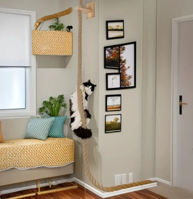Torre escalada pared gato | Paraíso para mascotas
