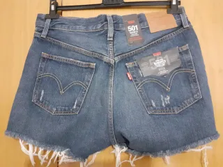 PANTALÓN TEJANO SHORT DE MUJER LEVIS 501 TALLA 28