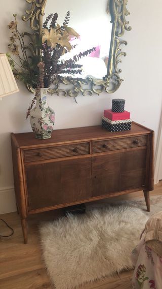 Mueble antiguo Mid Century madera