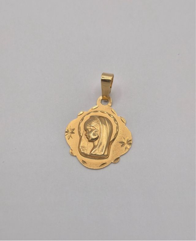 Colgante Virgen Niña Oro 18k