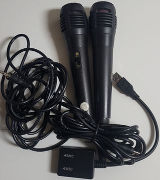 Micrófonos karaoke DragonPro USB (Wii/PS2/PS3/PC)
