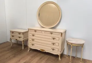 COMODA  ESPEJO CABEZAL  MESILLA ANTIGUA VINTAGE