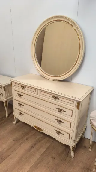 COMODA  ESPEJO CABEZAL  MESILLA ANTIGUA VINTAGE