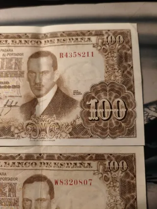 Pareja Billetes 100 Pesetas España 1933