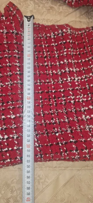 Conjunto Chaqueta y Falda Tweed Rojo