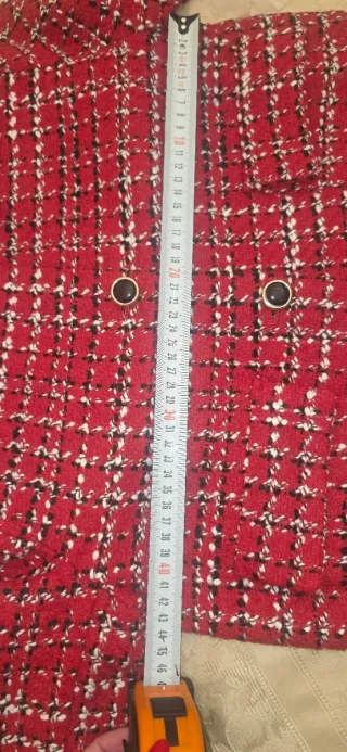 Conjunto Chaqueta y Falda Tweed Rojo