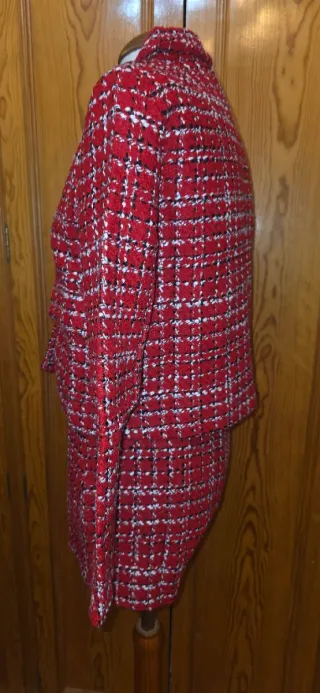 Conjunto Chaqueta y Falda Tweed Rojo