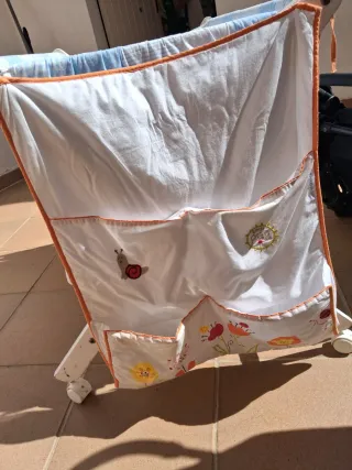 Mini Cuna Bebé Azul Estrellas