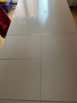 Mesa comedor extensible blanca