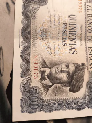 Billete 500 Pesetas España 1971