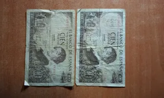 Lote 2 Billetes 100 Pesetas Banco de España